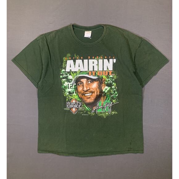 Aaron Rodgers Fanatics Only Graphic T-Shirt “AAIRIN’ IT OUT…” NFL Football XL - Picture 1 of 8